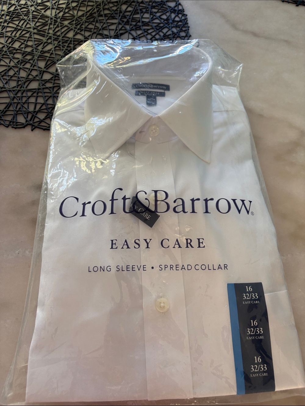 croft & barrow White Spread-Collar Dress Shirt
